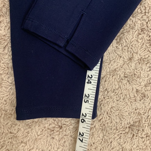 Lilly Pulitzer Sz XS Navy Blue Pull On Slit Back Hem Stretchy Pants - Picture 6 of 12